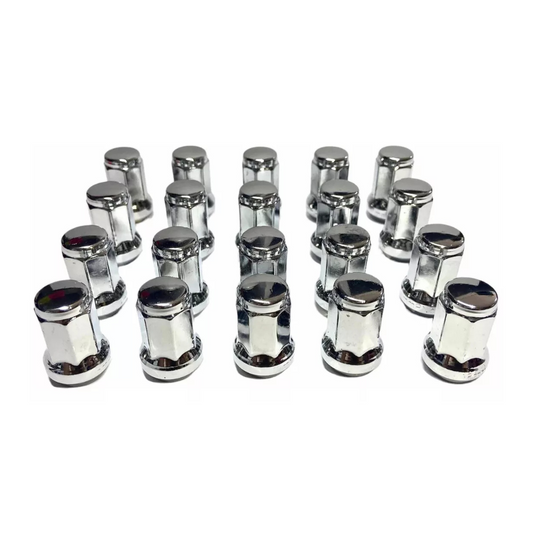 Juego de Tuercas 7 Caras 12x1,50 - 16 Unidades + Llave Color: Cromo