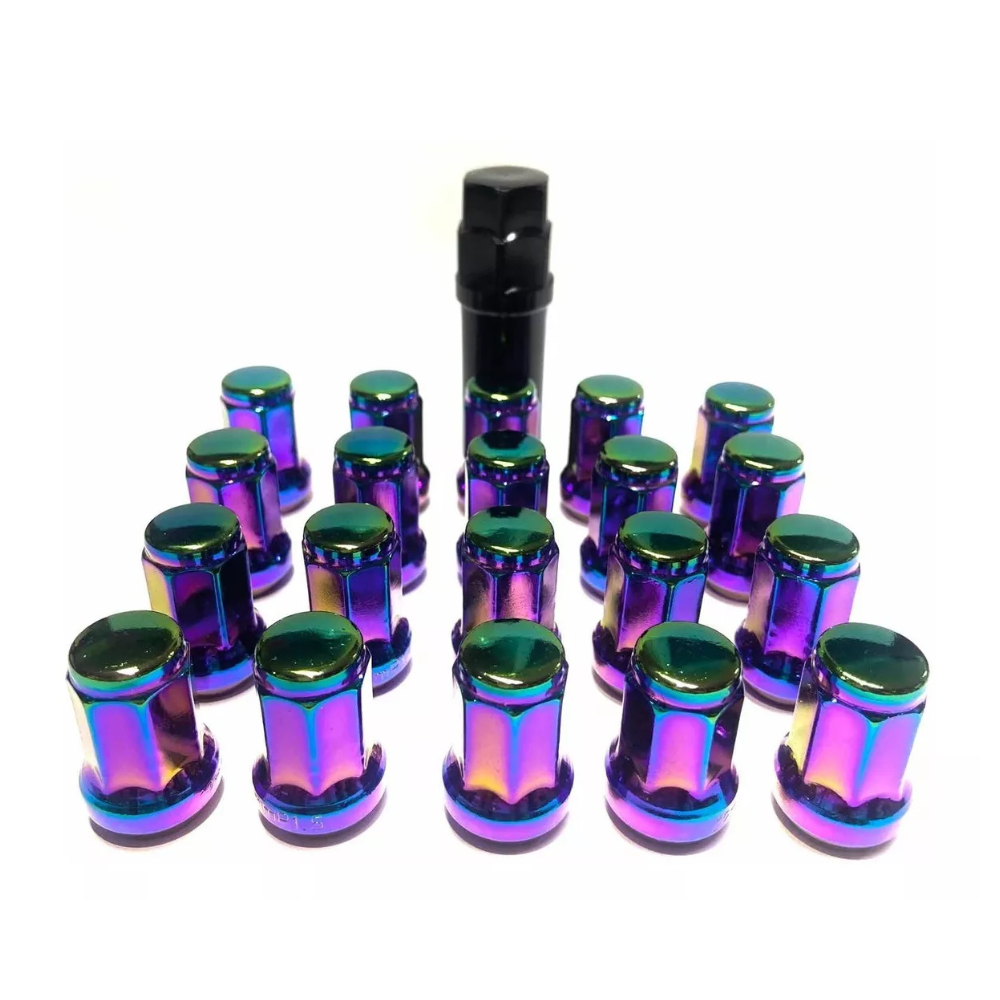 Juego de Tuercas 7 Caras 12x1,50 - 16 Unidades + Llave Color: Tropicalizado